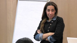 Marian Sánchez durante el taller en SGAE Barcelona