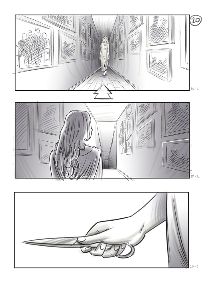 Frangmento del Storyboard de Las Hijas